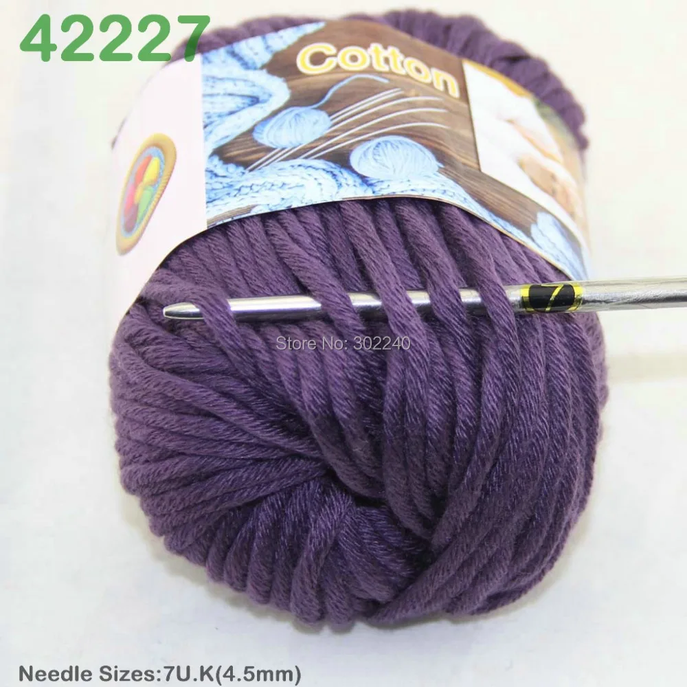 Лот из 3 шаров х 50 г Специальный Толстая камвольно хлопок Вязание Пряжа Индиго 2227 |