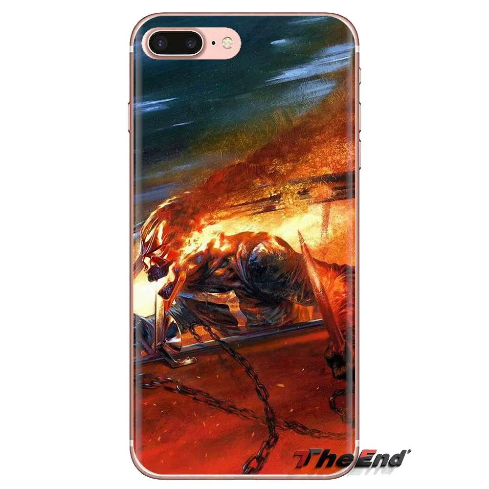 Силиконовый чехол для Xiaomi Mi4 Mi5 Mi5S Mi6 Mi A1 A2 5X 6X 8 9 Lite SE Pro Max Mix 2 3 2S fire car Ghost Rider Head Skull |