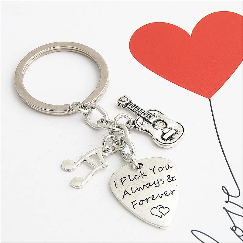 Музыка lover I Pick you always & Forever гитара пики Примечания брелок модная сумка цепочка