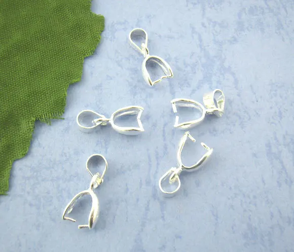 Бусины для бижутерии, посеребренные, 7x17 мм, 100 шт., J0977