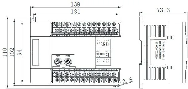 Новый оригинальный 14 точечный вход NPN 10 транзистор выход XC2 24T E 12 PLC AC220V с кабельным