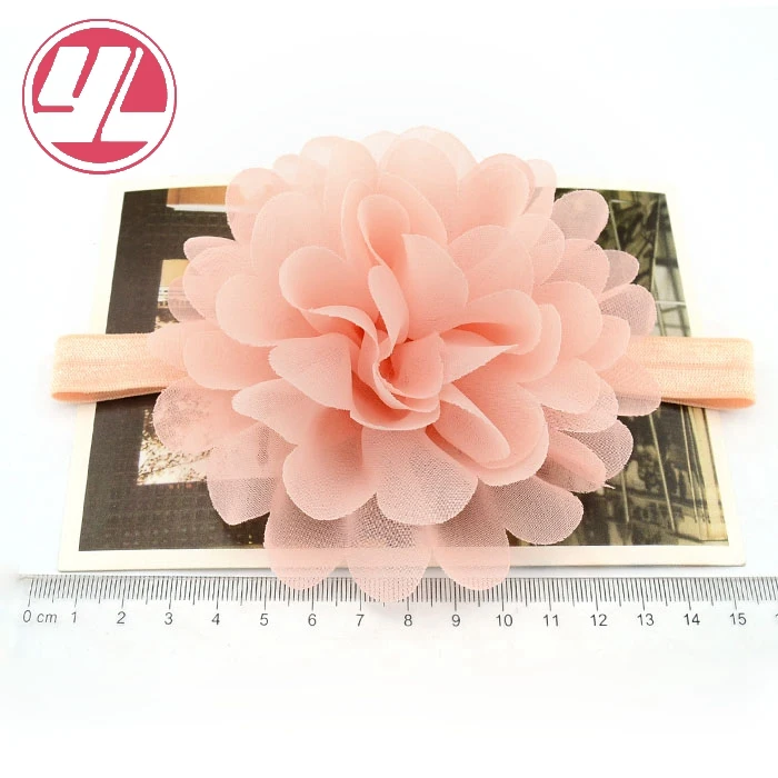 Женская повязка на голову с цветным шифоновым цветком аксессуары для волос 584 |