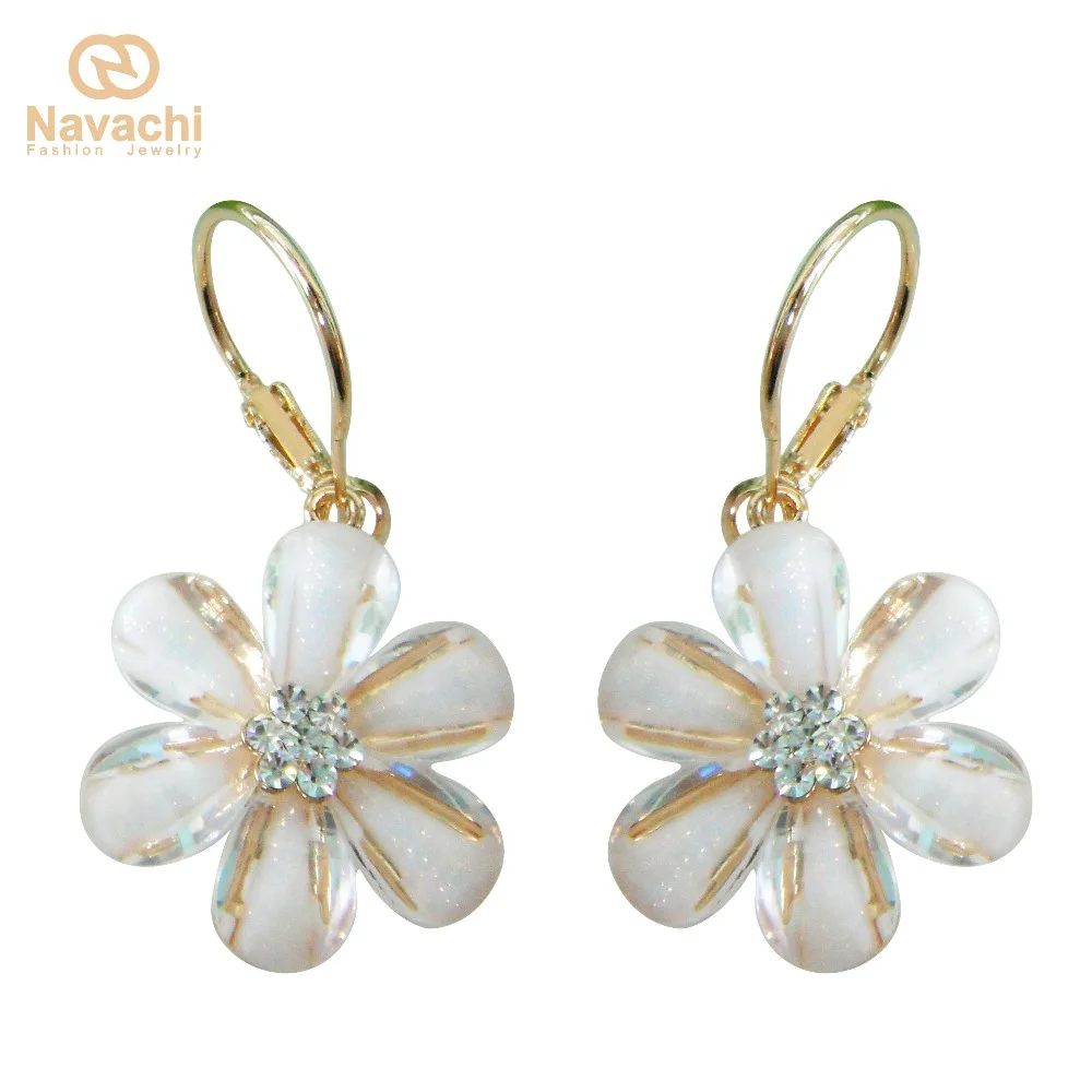 Серьги кольца Navachi SMT1108 с желтыми кристаллами и стразами|earrings earring|crystal rhinestone