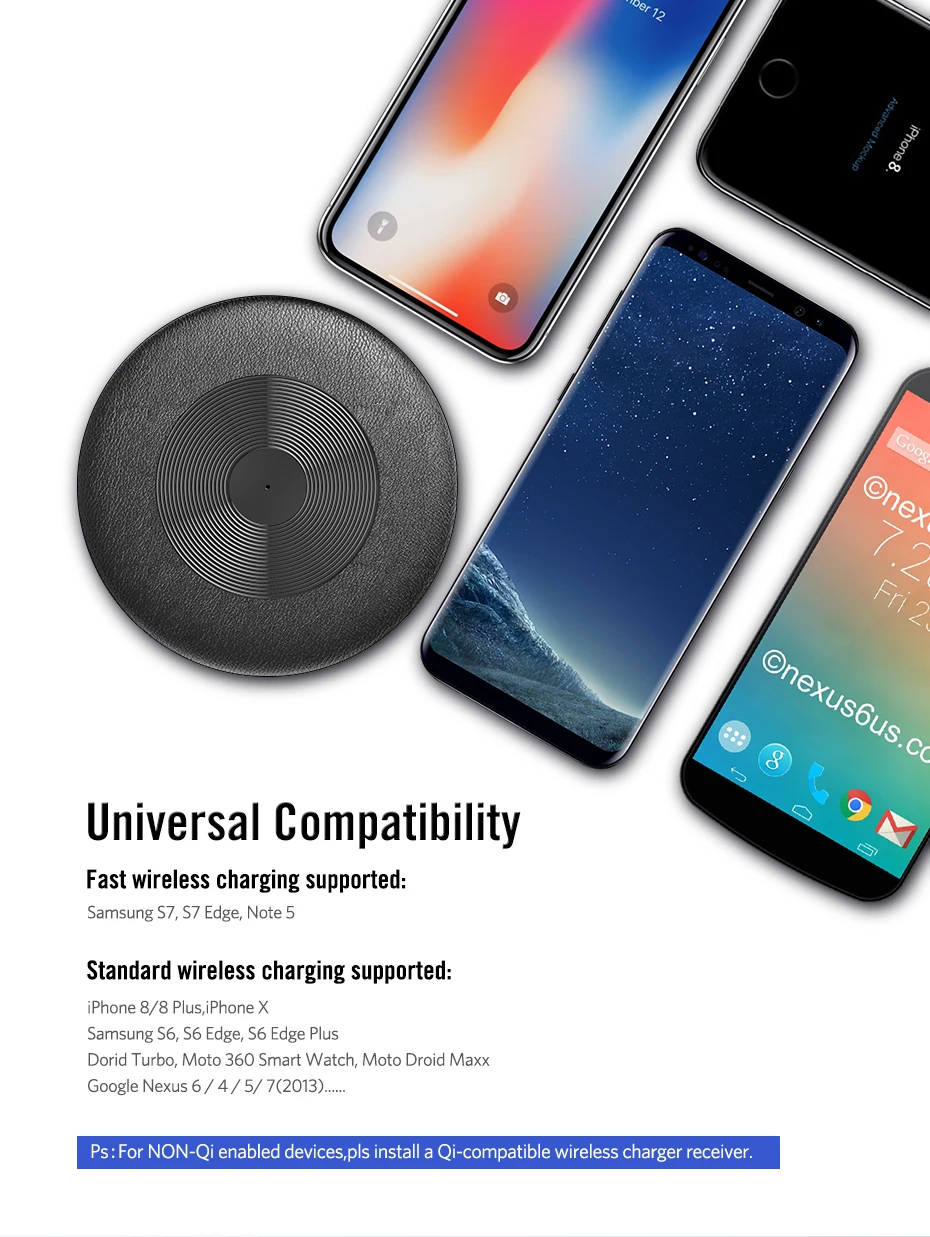 Беспроводное зарядное устройство Suntaiho Qi для samsung Galaxy S10+ S10 plus Xiaomi Mi 9 10 Вт USB быстрая Беспроводная зарядка для iPhone X XS XR LG