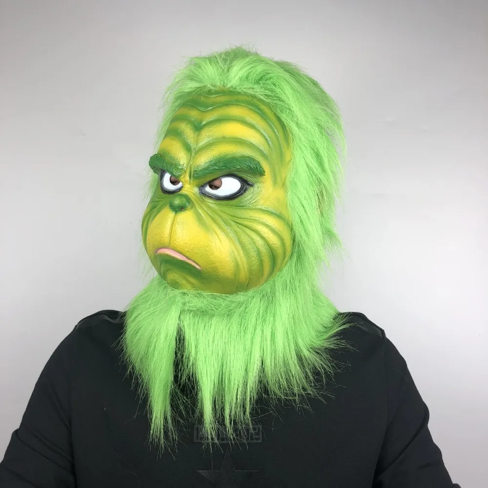 Grinch Маскарадная маска для косплея зеленый зверь аксессуар вечеринки на Хэллоуин