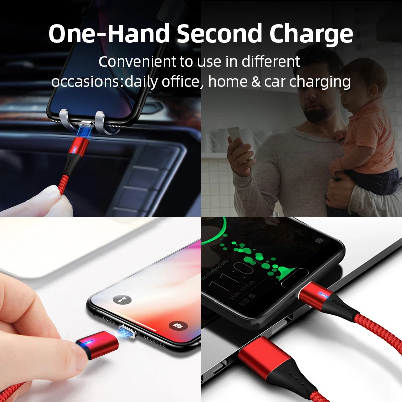 Магнитный кабель Micro usb type C адаптер для быстрой зарядки телефона Microusb магнитное