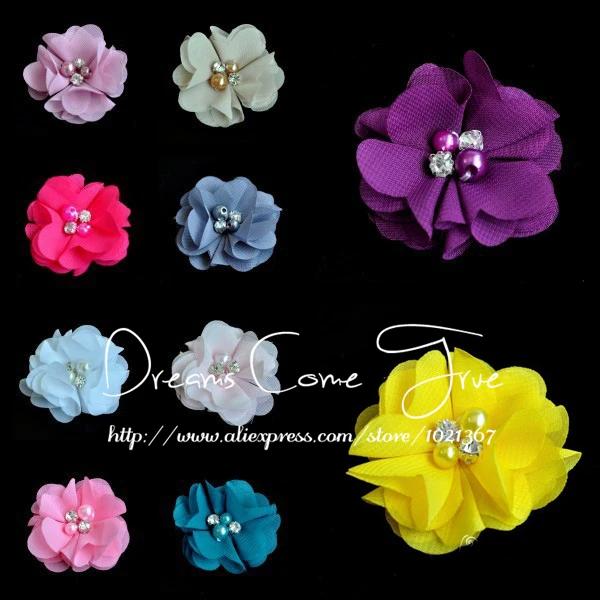 200 шт./лот 5 см милая мягкая шифоновая ткань ручной работы аксессуары для цветов с