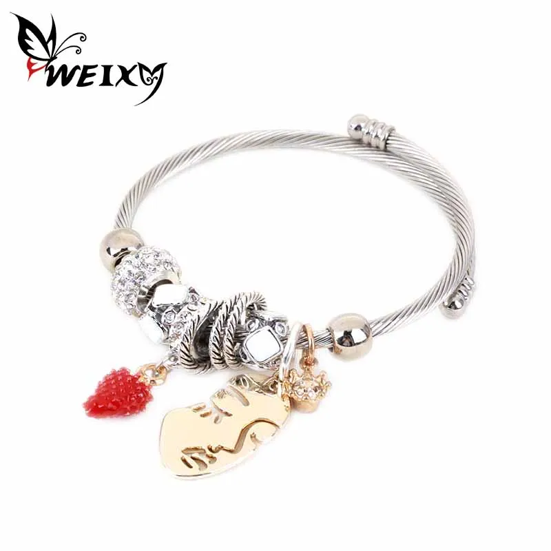 Ботильоны в этническом стиле из нержавеющей стали браслет регулируемый открытая