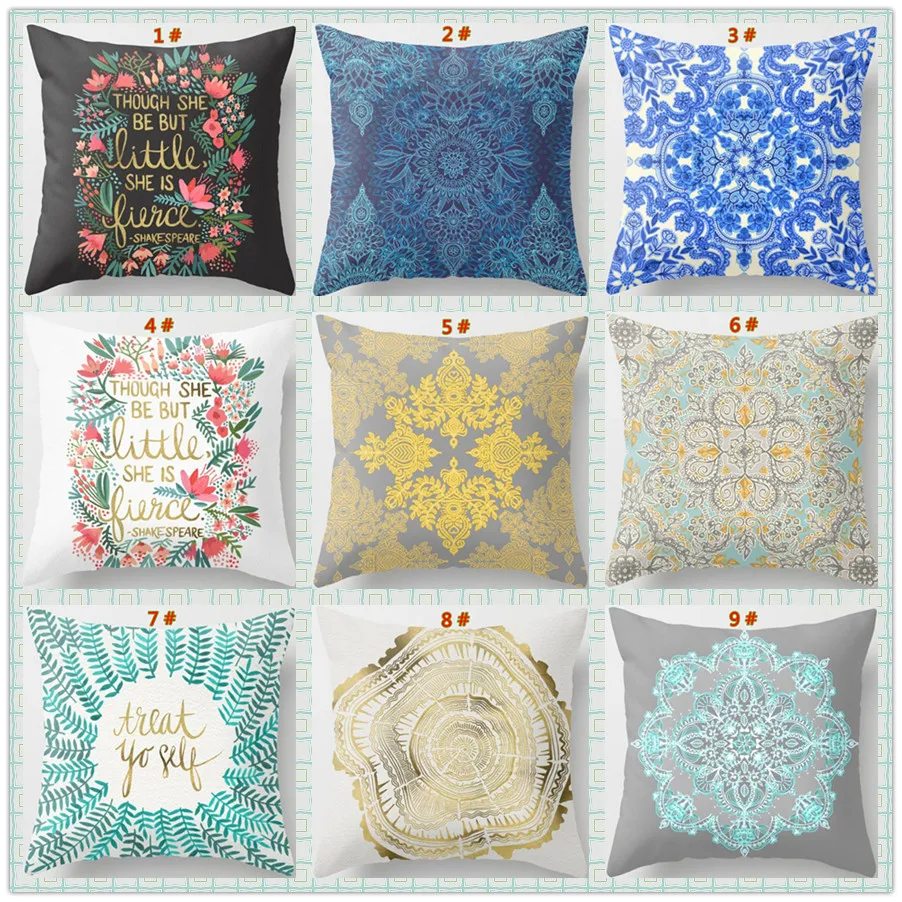 

Наволочка с мандалой из полиэстера Datura, богемная декоративная подушка Stramonium геометрической формы, домашние декоративные подушки Eid Mubarak