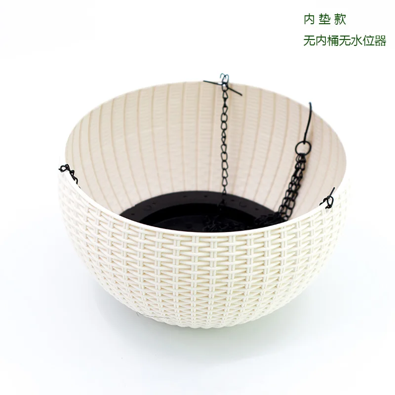 Креативная подвесная корзина из ротанга цветочный горшок пластиковый