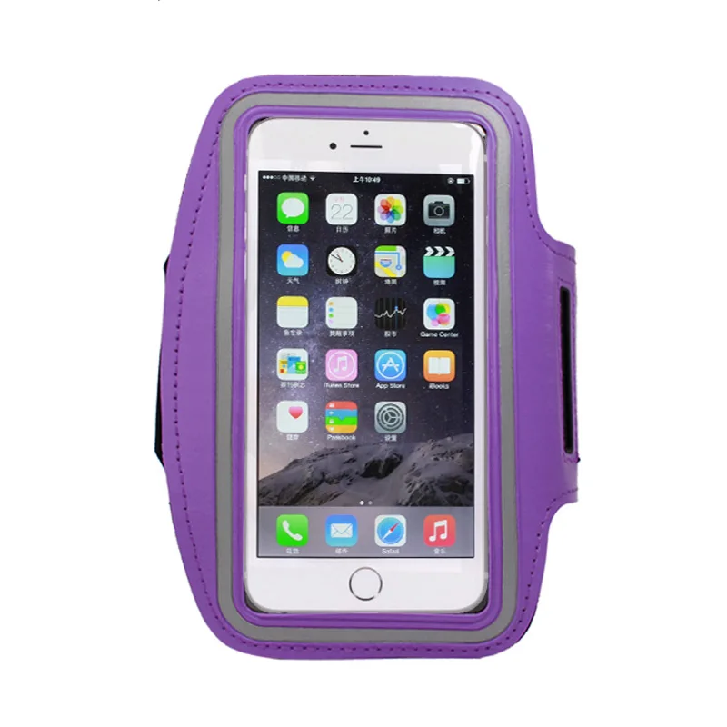 Фиолетовый Мягкий чехол для телефона SIXEVE Gym Running Arm для samsung Galaxy S3 S4 S5 Neo S6 S7 Edge S8 S9 Note 3 4 5 спортивный водонепроницаемый чехол - Цвет: Фиолетовый