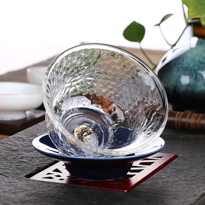 Чайный набор чайный из закаленного стекла кунг фу|lid bowl|lid glass bowllid cups |