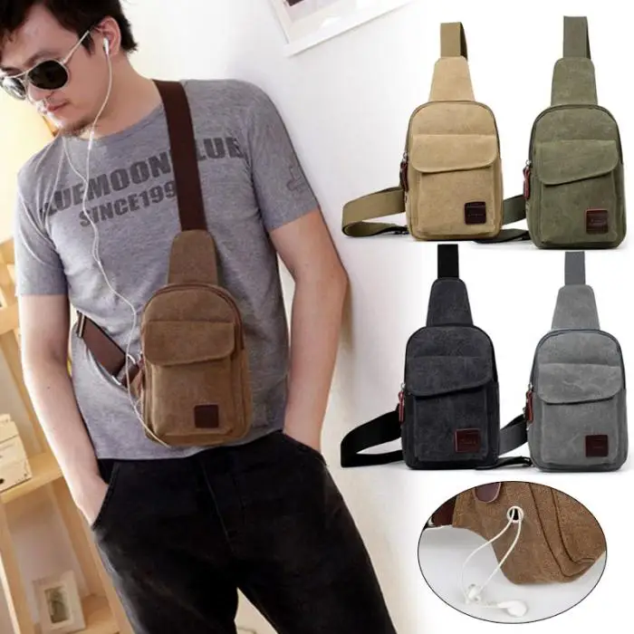 

Men Sling Chest Pack Daypack Shoulder Bag for Travel Camping Trekking FA$3