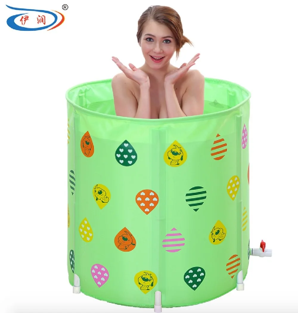 Size70 * 70 см с насосом утолщение складной Ванна взрослых и детей Для ванной ванна