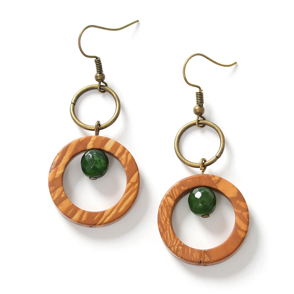 Креативные серьги-подвески из натуральных камней для девочек романтические