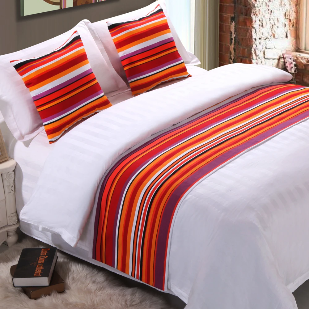 1 шт. декоративная подстилка для кровати в полоску|Настольные дорожки| |