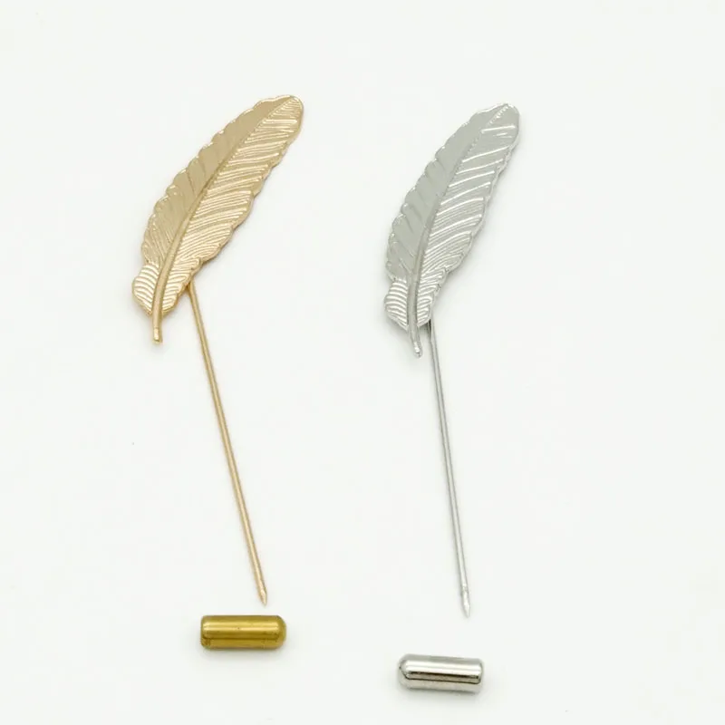 Унисекс Мужская брошь в виде листьев и пера булавки воротник костюм нагрудник