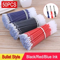 delvtch 0 5mm 50pcslot gel pen refill office signature rods for handless red blue black gel ink refill office school supplies