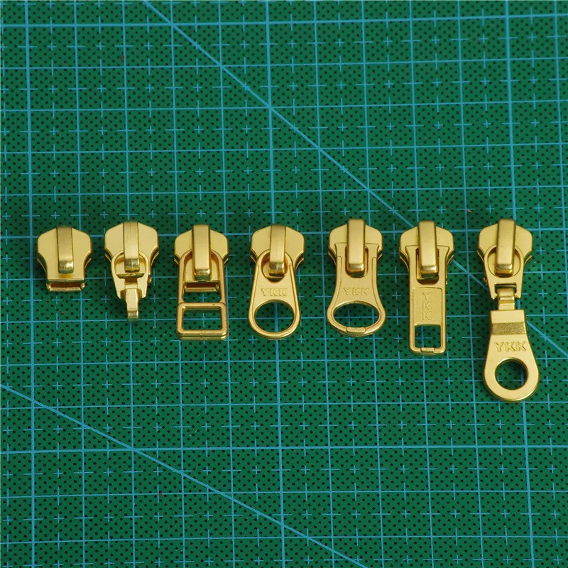 Оригинальные YKK/3/5/Золотая медь/латунь металлические аксессуары на молнии
