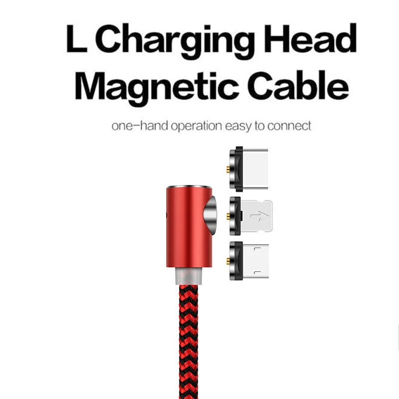 1~ 3 м Магнитный Micro USB C 3 в 1 360 Круглый L дизайн светодиодный 2.4A быстрое зарядное устройство кабель для samsung Galaxy S9/S8/Plus/Note 8
