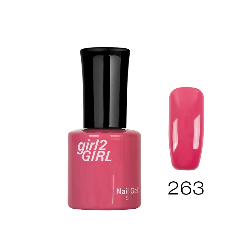 code-263 Гель-лак для ногтей GIRL2GIRL, долговечный УФ-лак для замачивания, Цветные бутылки, Гель-лак розового цвета - Цвет: code-263