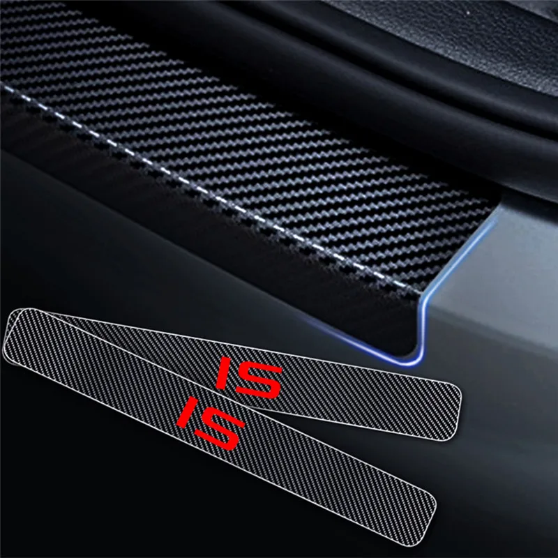 4 шт. порога протектор Декоративные наклейки для Lexus IS 4D углеродного волокна