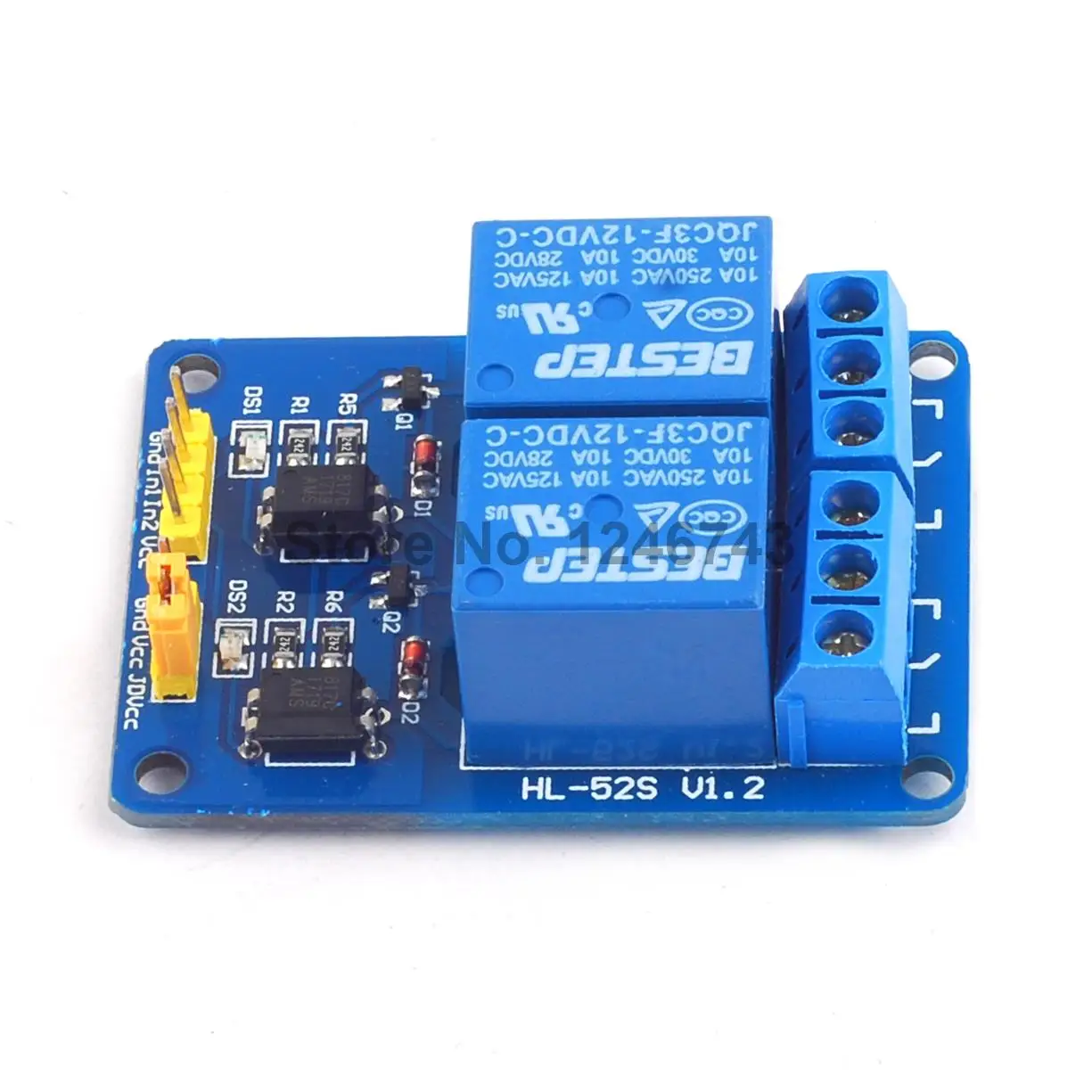 1 шт. 12 В 2 канальный релейный модуль дюйма выход оптрона для Arduino|2channel relay|channel relay12v