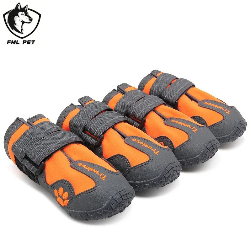 FML домашнее животное водонепроницаемая обувь для больших собак прогулок