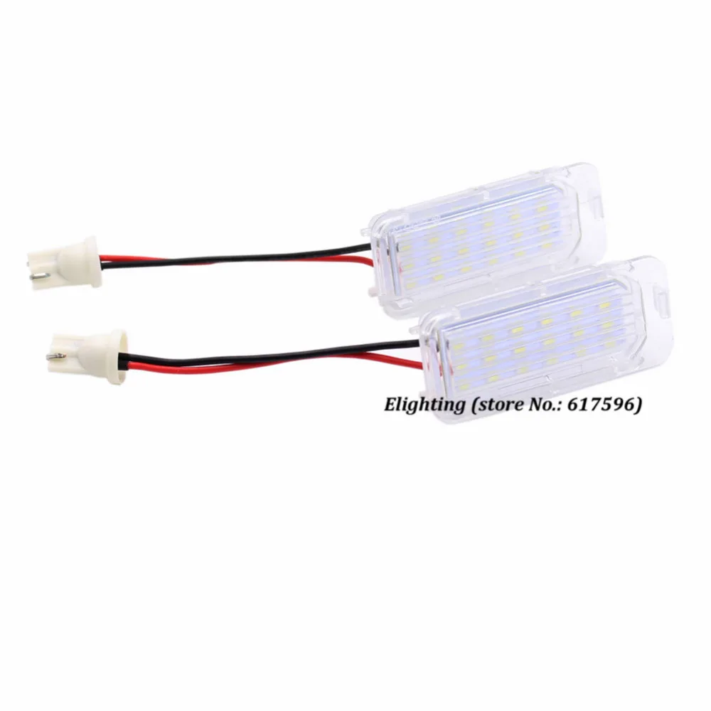 2 шт. 18-SMD светодиодный фонарь для номерного знака без ошибок для Ford Explorer Escape Fusion MKC