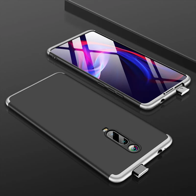 360 полная защита чехол для Xiaomi mi 9T чехол Обложка Red mi Note 8, 7, 6 8A 7A 4X GO K20 Pro mi 8 Lite A1 A2 9 SE CC9e mi A3 чехол s - Цвет: Blacksilver