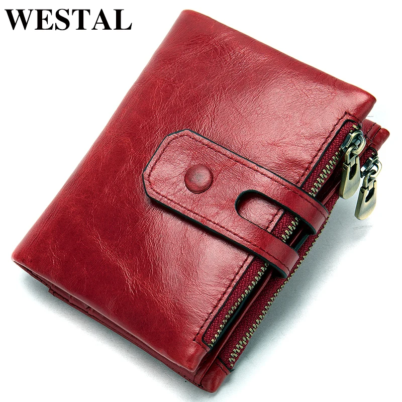 WESTAL 2019 женский кожаный кошелек клатч женские кошельки тонкий/короткий на молнии