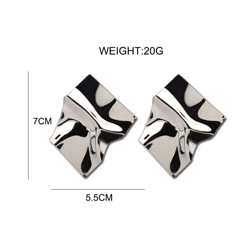 

Trendy Alloy Geometry Big Earrings for Women Punk Women Punk Irregular Stud Earring Party Jewelry Christmas gifts 2018