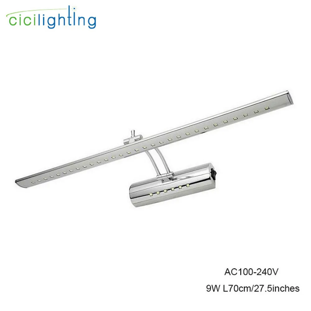 90V 265V L70cm 9 Вт светодиодный зеркальный светильник лампа освещение изголовья шкафа