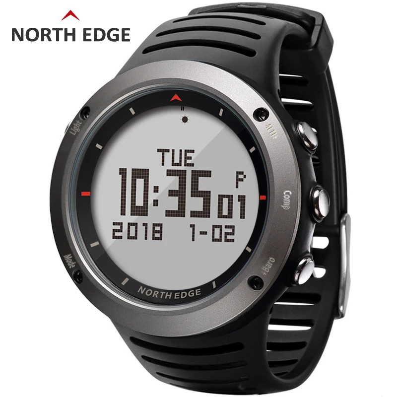NORTH EDGE мужские спортивные цифровые часы для бега плавания альтиметр барометр