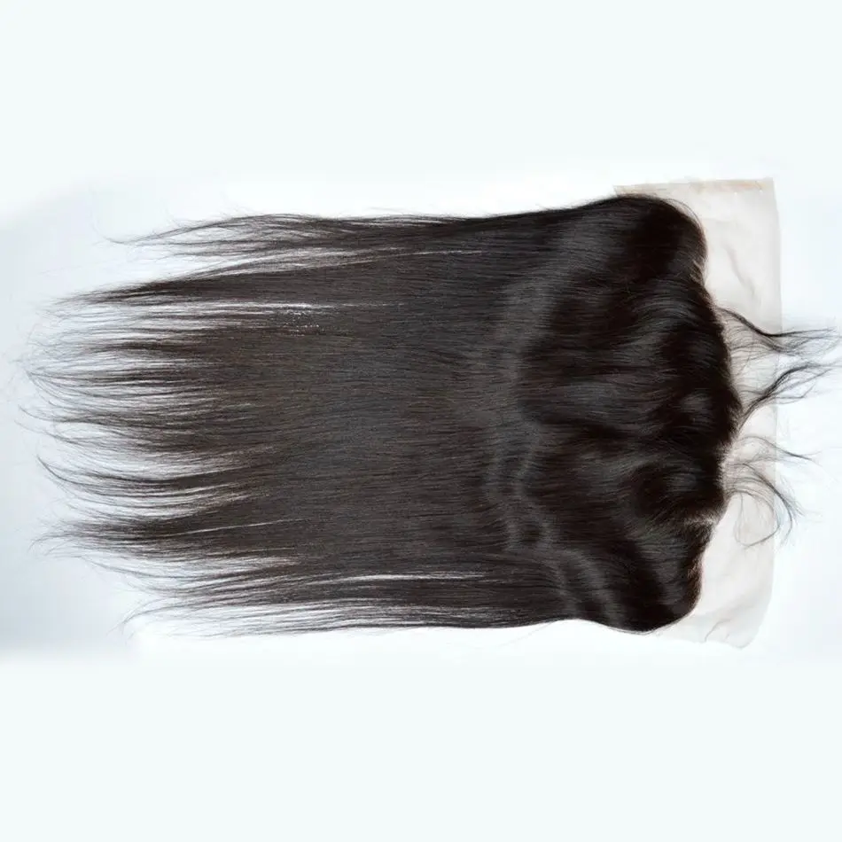 Европейские Прямые Волосы 3 Связки С Кружево Фронтальной 13*6 Уха до Кружева