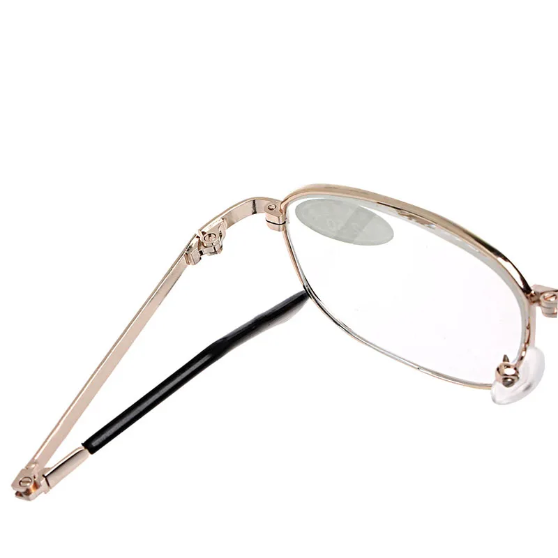 Для женщин для мужчин с металлической оправой складные очки чтения Чехол сильные