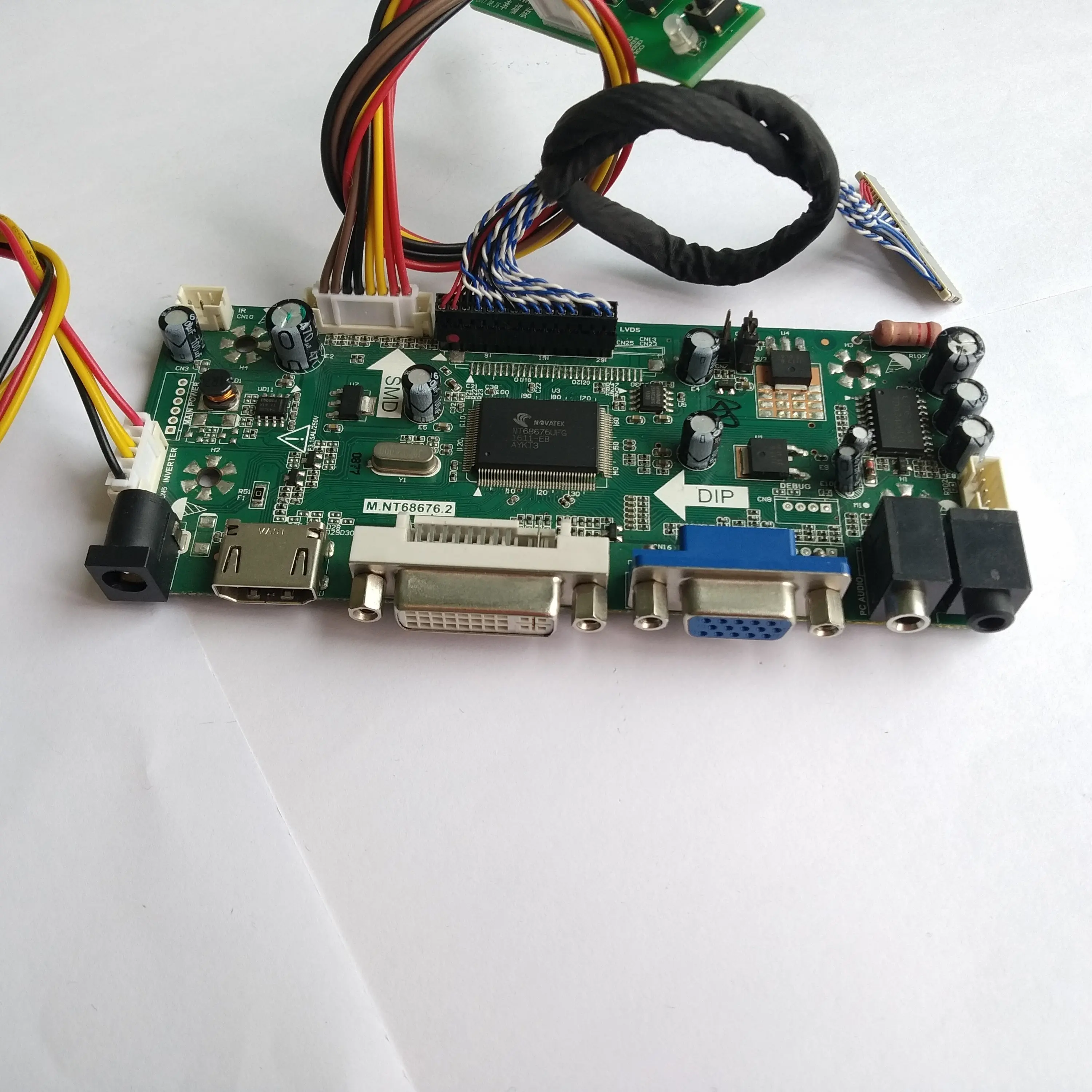 

Controller board kit LCD HDMI DIY VGA DVI 30pin display Driver M.NT68676 screen For LTN184KT02 1680X945 Panel monitor 18.4 inch