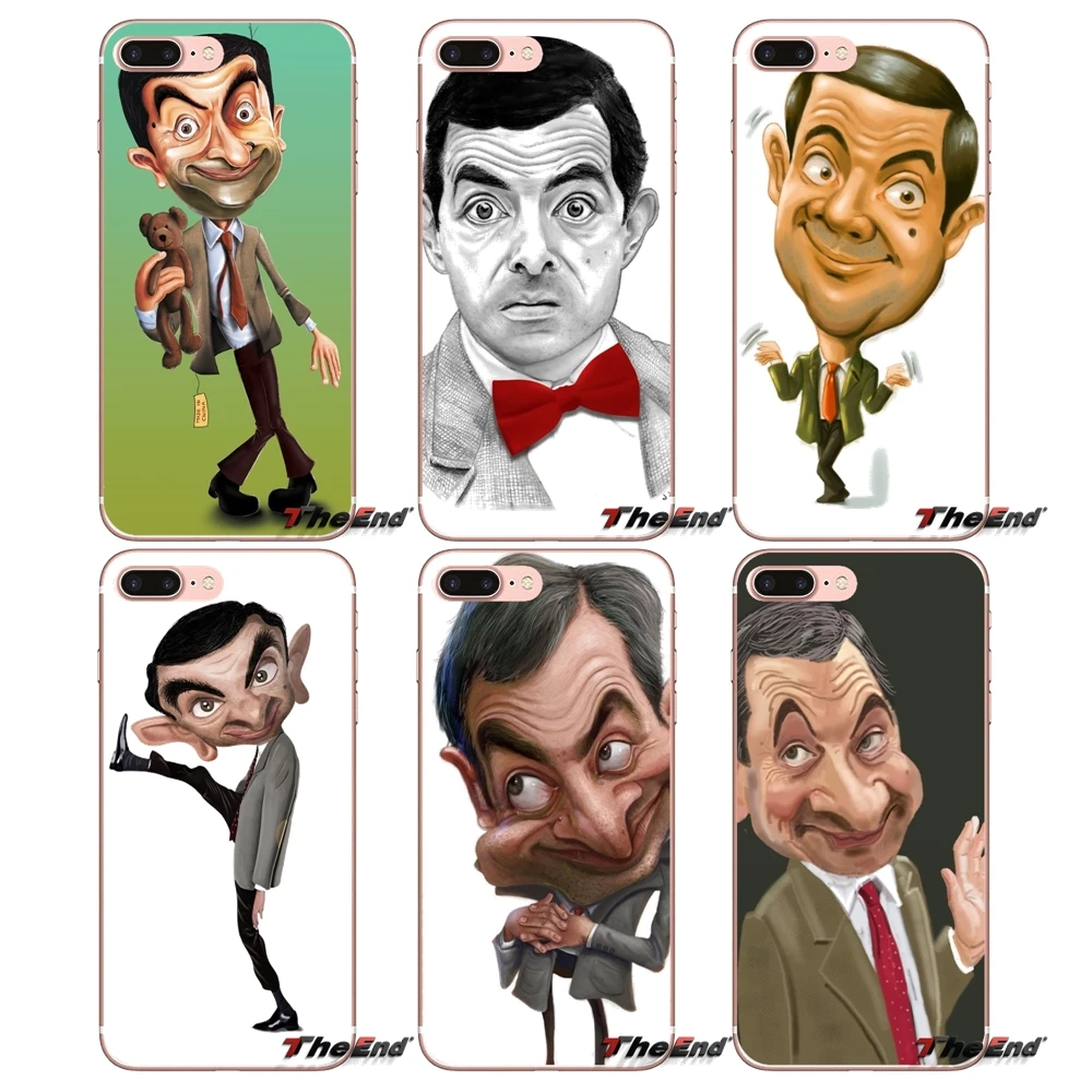 Силиконовый чехол для iPhone X 4 4S 5 5S 5C SE 6 6S 7 8 Plus Samsung Galaxy J1 J3 J5 J7 A3 A5 2016 2017 Mr Bean забавные