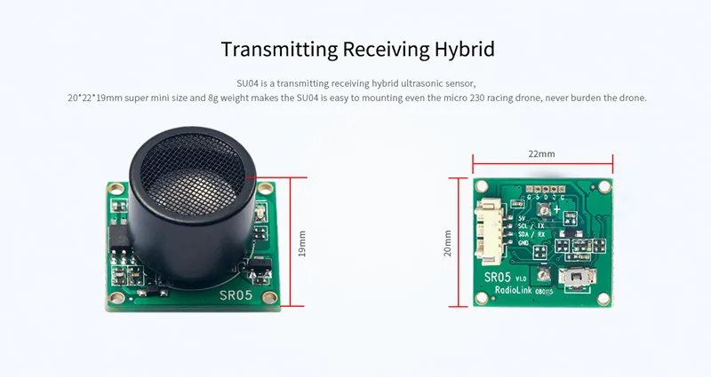Radiolink SU04 ультразвуковая фотолампа с высокоточным гидролокатором для Pixhawk mini PIX