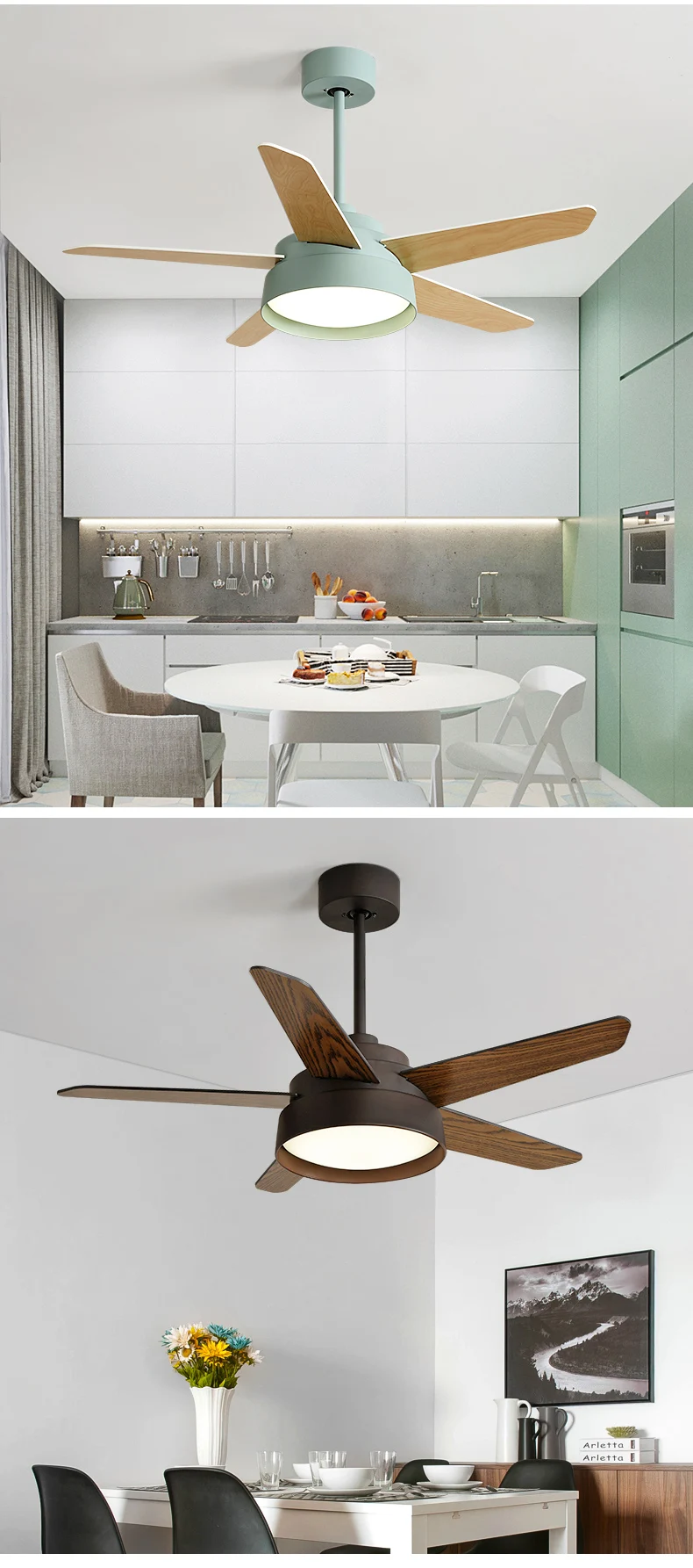 BOTIMI Nordic 220V Потолочная люстра вентилятор для Гостиная 42 дюймов Ventilador de techo потолочный вентилятор с подсветкой на пульте Функция охлаждения лампы