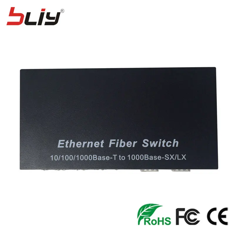 2 слота sfp волоконно-оптический гигабитный коммутатор sfp к 4 портам rj45 UTP ethernet медиаконвертер SC одиночный режим FTTH GPON терминал