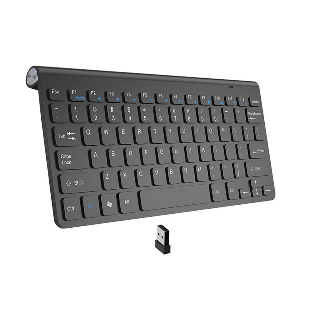 Zienstar ультра тонкая 2,4 ГГц Беспроводная клавиатура для Macbook/PC компьютера/ноутбука/Smart tv с usb-приемником, английский/Fr/Испанский/Ru