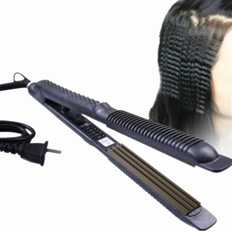 

Hair Curler Temperature Control Titanium Electric hair straighteners corrugated Crimper Waves Straightening Iron Styling Tool