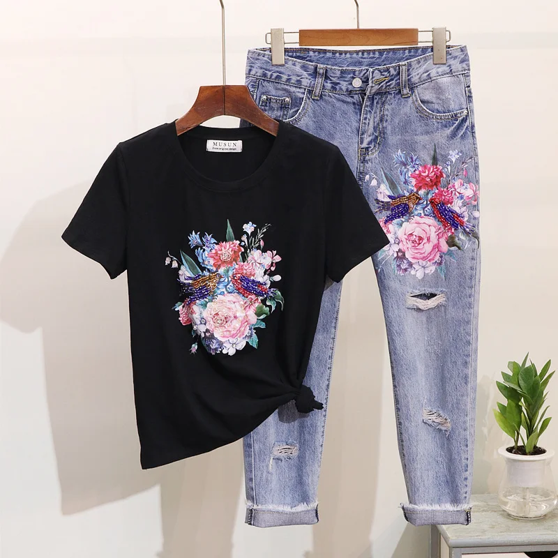 Высокое качество Для женщин комплекты из двух предметов 2019 Новое Детское