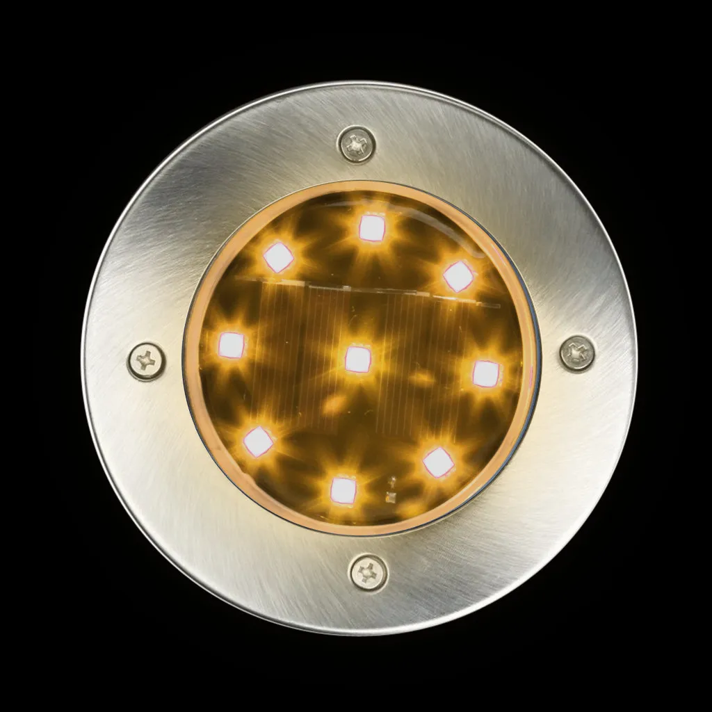 4/8 LED наружный садовый Сола мощный дисковый свет Солнечный светодиодный путь