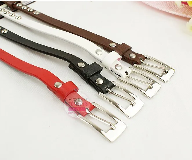 Бесплатная доставка Новый Модный женский кожаный тонкий узкий пояс с