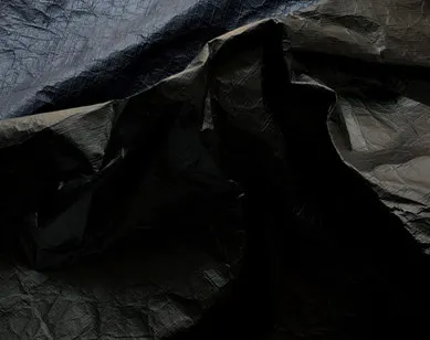 Черный YCHEN 006 Tyvek ткань бумажный эффект 1 м* 1,35 м текстиль tissu ручной работы портной DIY ткани Швейные аксессуары - Цвет: Черный