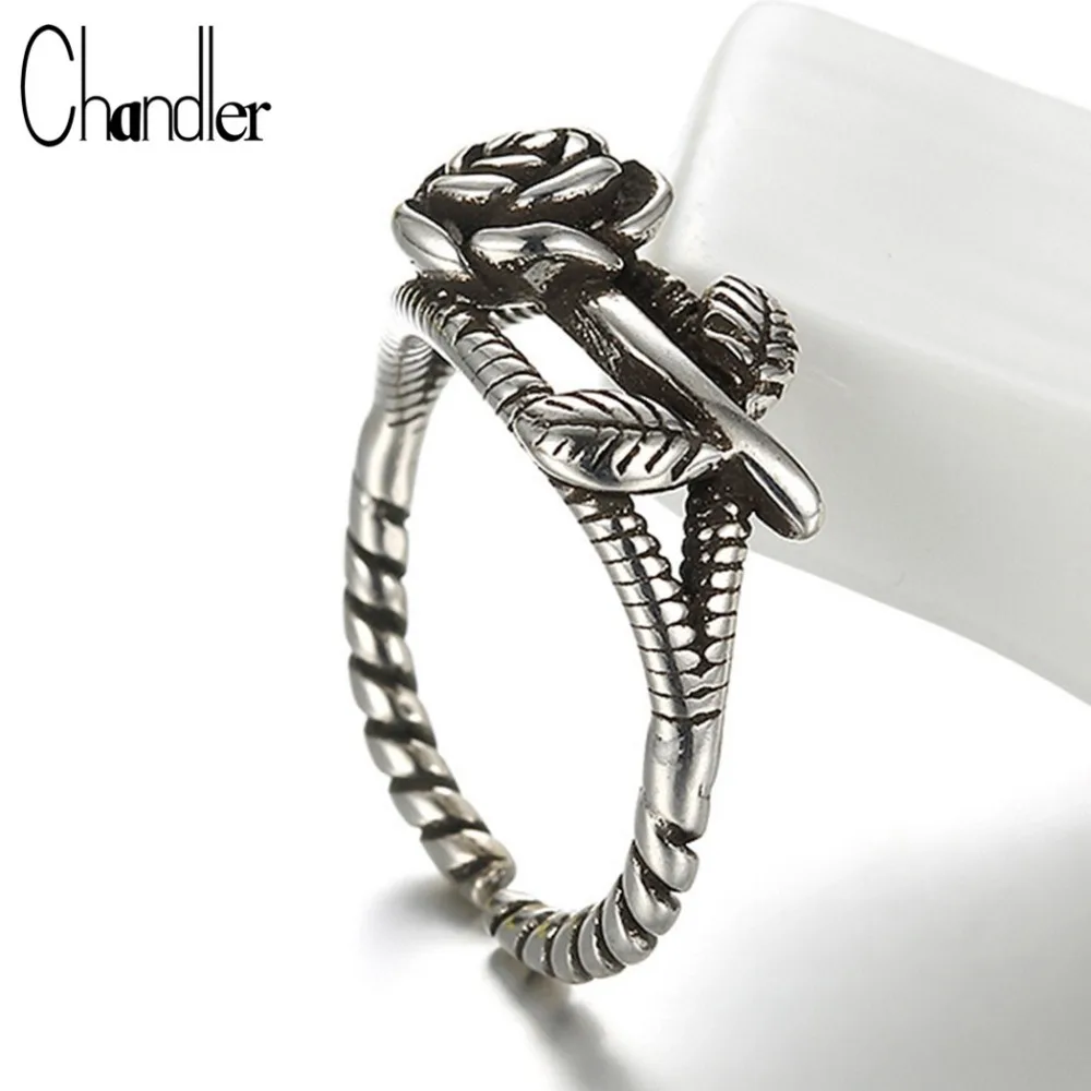 Женское кольцо с цветком розы в античном стиле | Украшения и аксессуары