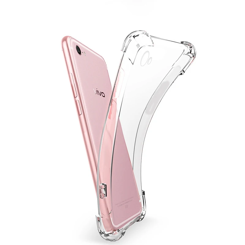 Ультра тонкий прозрачный силикон ТПУ чехол для Vivo X6 X7 Y55 Y67/V5s X9 Y66 y51 Новый Y53 x9s X20