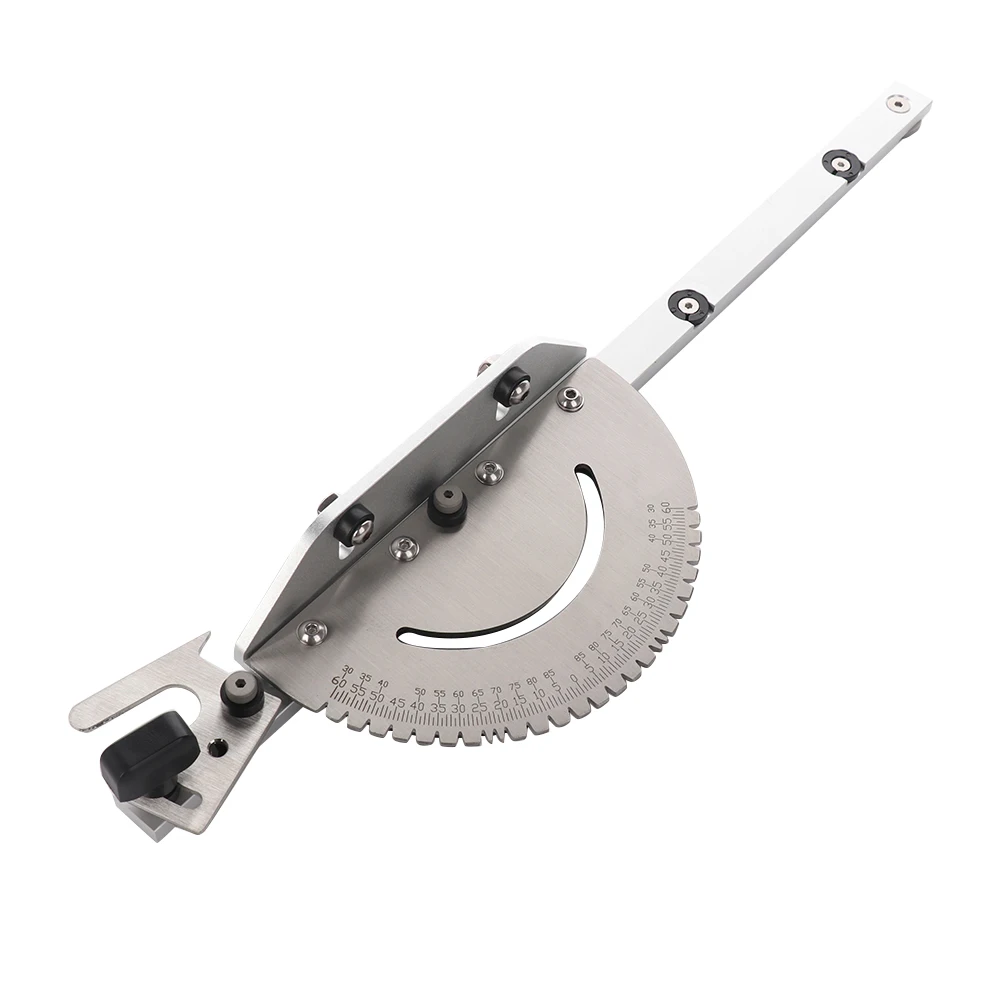 

Woodworking DIY Tool Miter Gauge With Adjustable Flip Stop Measuring Gauging Tools